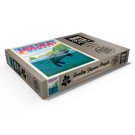 Darstellung des Puzzle Motivs Hawaii: Moloka'i (Monk Seal), Vintage Poster - Puzzleteile: 1000