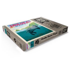 Darstellung des Puzzle Motivs Hawaii: Moloka'i (Monk Seal), Vintage Poster - Puzzleteile: 100