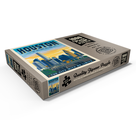 Darstellung des Puzzle Motivs Houston, Texas: City With No Limits, Vintage Poster - Puzzleteile: 1000