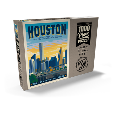 Houston, Texas: City With No Limits, Vintage Poster 1000 Puzzle Schachtel Ansicht2