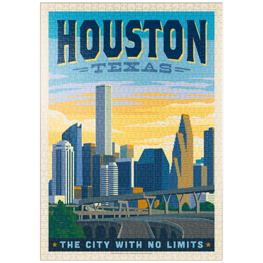 puzzleplate Houston, Texas: City With No Limits, Vintage Poster 1000 Puzzle