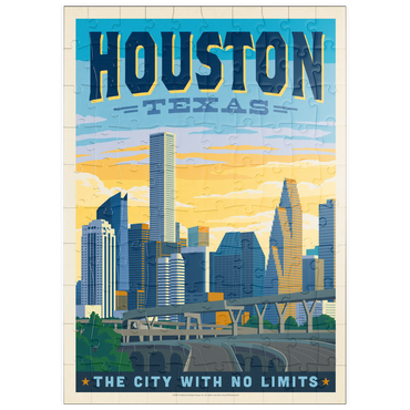 puzzleplate Houston, Texas: City With No Limits, Vintage Poster 100 Puzzle