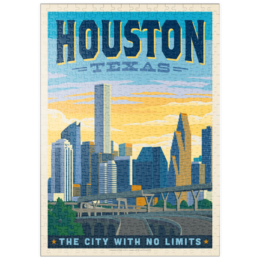 puzzleplate Houston, Texas: City With No Limits, Vintage Poster 500 Puzzle