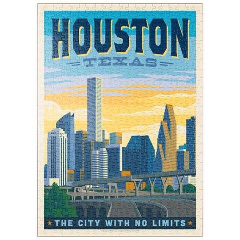 puzzleplate Houston, Texas: City With No Limits, Vintage Poster 500 Puzzle