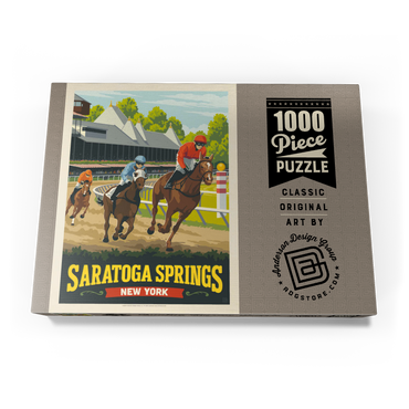 Saratoga Springs, New York, Vintage Poster 1000 Puzzle Schachtel Ansicht3