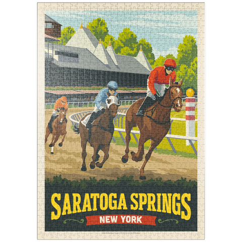 puzzleplate Saratoga Springs, New York, Vintage Poster 1000 Puzzle