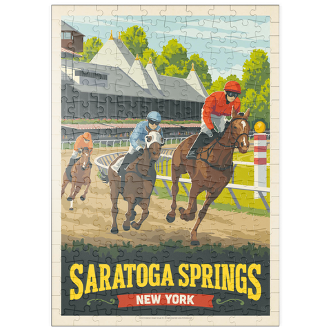 puzzleplate Saratoga Springs, New York, Vintage Poster 200 Puzzle