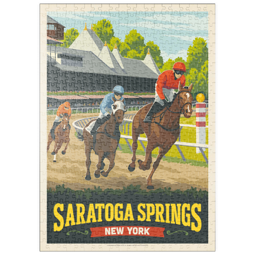 puzzleplate Saratoga Springs, New York, Vintage Poster 500 Puzzle