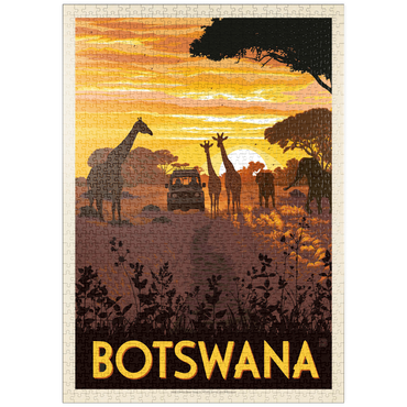 puzzleplate Botswana, Africa, Vintage Poster 1000 Puzzle