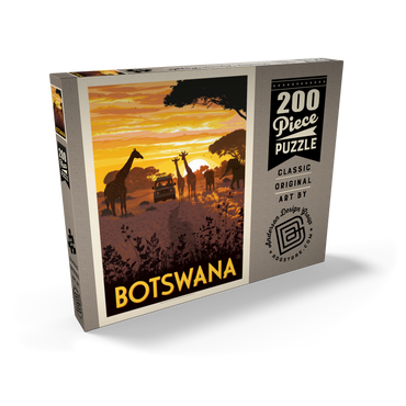 Botswana, Africa, Vintage Poster 200 Puzzle Schachtel Ansicht2