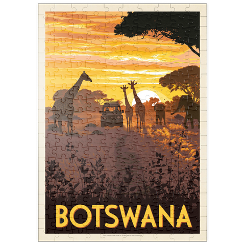 puzzleplate Botswana, Africa, Vintage Poster 200 Puzzle