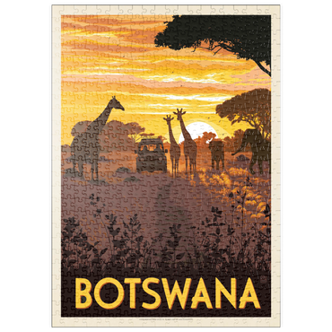 puzzleplate Botswana, Africa, Vintage Poster 500 Puzzle