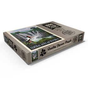 Darstellung des Puzzle Motivs Central African Republic, Vintage Poster - Puzzleteile: 1000