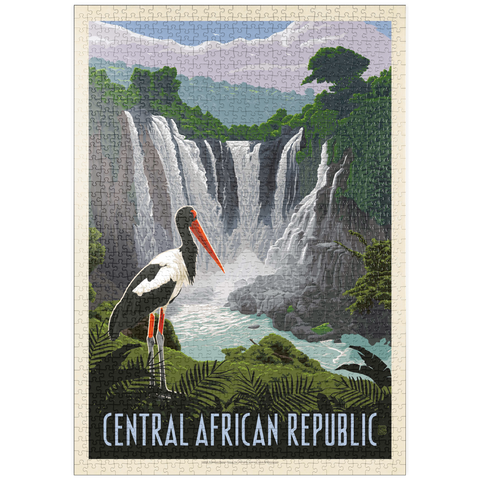 puzzleplate Central African Republic, Vintage Poster 1000 Puzzle