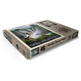 Darstellung des Puzzle Motivs Central African Republic, Vintage Poster - Puzzleteile: 100