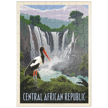 puzzleplate Central African Republic, Vintage Poster 100 Puzzle