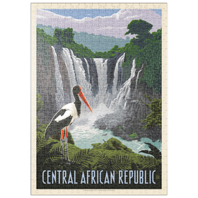 Darstellung des Puzzle-Motivs Central African Republic, Vintage Poster – Puzzleteile: 500