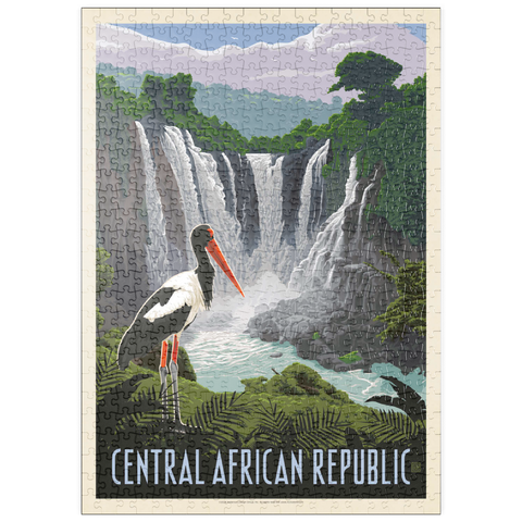 puzzleplate Central African Republic, Vintage Poster 500 Puzzle