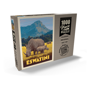 Eswatini, Africa, Vintage Poster 1000 Puzzle Schachtel Ansicht2