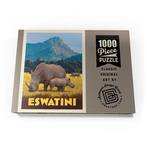 Eswatini, Africa, Vintage Poster 1000 Puzzle Schachtel Ansicht3
