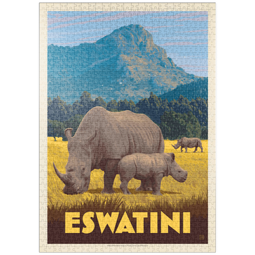 puzzleplate Eswatini, Africa, Vintage Poster 1000 Puzzle