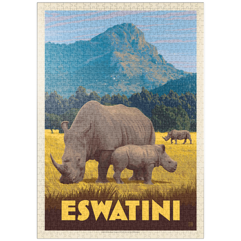 puzzleplate Eswatini, Africa, Vintage Poster 1000 Puzzle