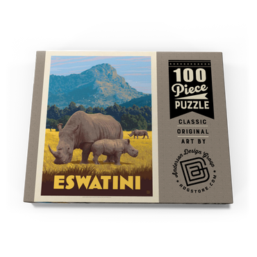 Eswatini, Africa, Vintage Poster 100 Puzzle Schachtel Ansicht3