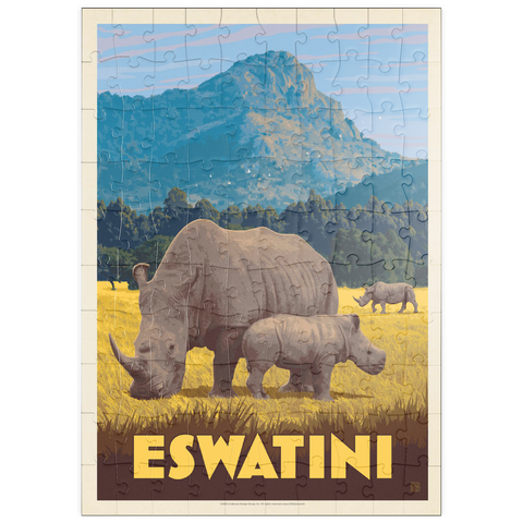 puzzleplate Eswatini, Africa, Vintage Poster 100 Puzzle