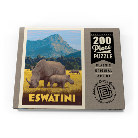 Eswatini, Africa, Vintage Poster 200 Puzzle Schachtel Ansicht3