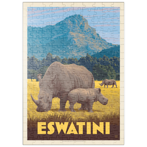 puzzleplate Eswatini, Africa, Vintage Poster 200 Puzzle