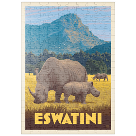Darstellung des Puzzle Motivs Eswatini, Africa, Vintage Poster - Puzzleteile: 200