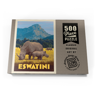 Eswatini, Africa, Vintage Poster 500 Puzzle Schachtel Ansicht3