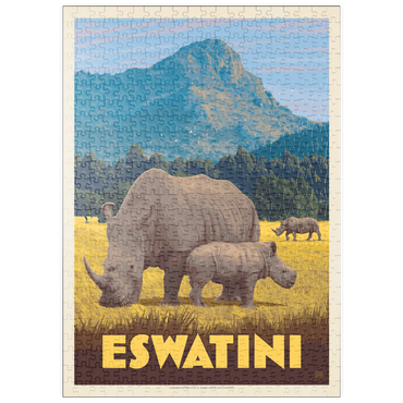 puzzleplate Eswatini, Africa, Vintage Poster 500 Puzzle