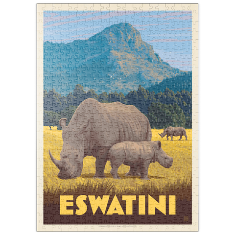 puzzleplate Eswatini, Africa, Vintage Poster 500 Puzzle