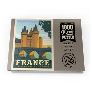 France: Loire Valley, Vintage Poster 1000 Puzzle Schachtel Ansicht3