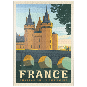 Darstellung des Puzzle Motivs France: Loire Valley, Vintage Poster - Puzzleteile: 1000