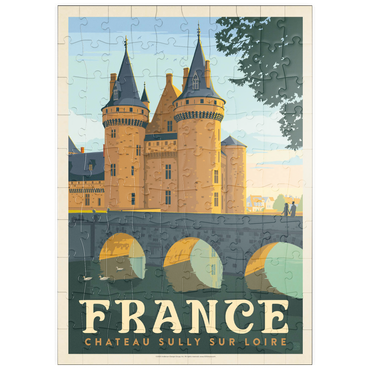 puzzleplate France: Loire Valley, Vintage Poster 100 Puzzle