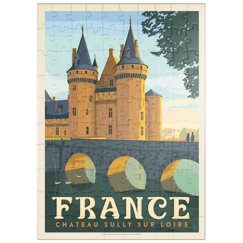 puzzleplate France: Loire Valley, Vintage Poster 100 Puzzle