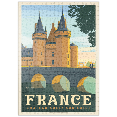 puzzleplate France: Loire Valley, Vintage Poster 500 Puzzle