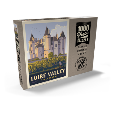 France: Loire Valley, Château de Saumur, Vintage Poster 1000 Puzzle Schachtel Ansicht2