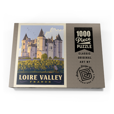France: Loire Valley, Château de Saumur, Vintage Poster 1000 Puzzle Schachtel Ansicht3
