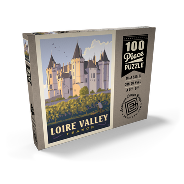 France: Loire Valley, Château de Saumur, Vintage Poster 100 Puzzle Schachtel Ansicht2