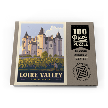 France: Loire Valley, Château de Saumur, Vintage Poster 100 Puzzle Schachtel Ansicht3