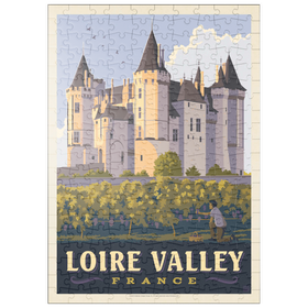 Darstellung des Puzzle Motivs France: Loire Valley, Château de Saumur, Vintage Poster - Puzzleteile: 200