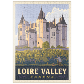 Darstellung des Puzzle Motivs France: Loire Valley, Château de Saumur, Vintage Poster - Puzzleteile: 500