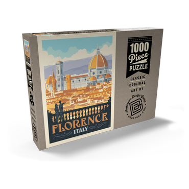Italy: Florence (Cathedral View), Vintage Poster 1000 Puzzle Schachtel Ansicht2