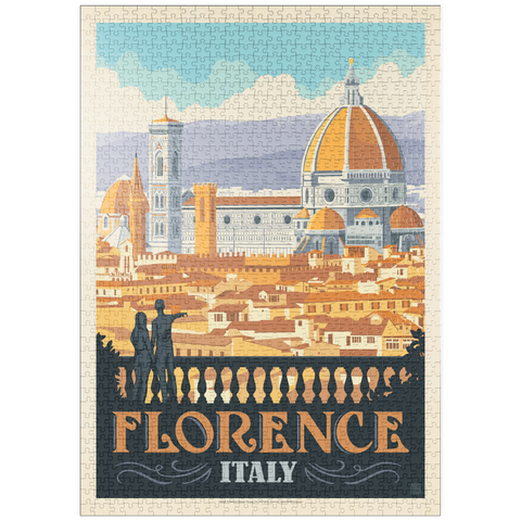 puzzleplate Italy: Florence (Cathedral View), Vintage Poster 1000 Puzzle
