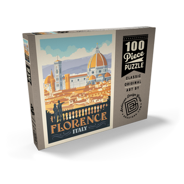 Italy: Florence (Cathedral View), Vintage Poster 100 Puzzle Schachtel Ansicht2