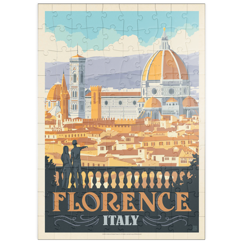 puzzleplate Italy: Florence (Cathedral View), Vintage Poster 100 Puzzle