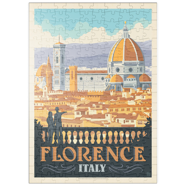 puzzleplate Italy: Florence (Cathedral View), Vintage Poster 200 Puzzle
